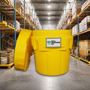 Kit Universal para Derrames, Tambor de Rescate de 75 Litros (20 Galones), Kit de Limpieza de Derrames de Aceite, Combustible y Productos Químicos con Almohadillas Absorbentes, Calcetines y EPP - Product Image 1