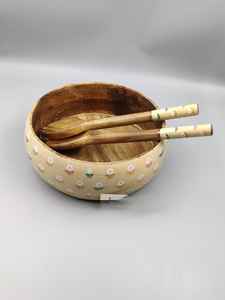 Plateau de service rond en bois avec design en résine et ensemble de sous-verres assortis, article décoratif pour la maison et la cuisine, cadeau - Product Image 2