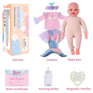 Poupées Reborn Mia <span class=keywords><strong>Sirène</strong></span> <span class=keywords><strong>de</strong></span> 17 pouces Babeside, mignonnes, en vinyle souple avec corps en tissu, vente en gros directe d'usine, OEM ODM, cadeau - Product Image 5