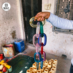 Cadenas de resina personalizables para pared, de gran tamaño y colores claros, disponibles en varios colores. Todos los colores disponibles. - Product Image 1