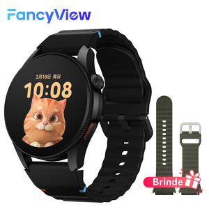 Jam Tangan Pintar Tahan Air 3ATM Layar AMOLED GPS Navigasi Luar Ruangan Pelacakan Olahraga Tahan Air Altimeter Kompas Pria - Product Image 1