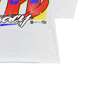 Regular Fit White <b>Men's</b> T-Shirt Red TM Legacy Logo Front Screen Printed Formal Short Sleeve Cotton Jersey <b>Turtleneck</b> - Product Image 2