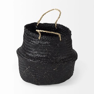 Set of 3 Black Seagrass <b>Storage</b> <b>Baskets</b> Handmade <b>Storage</b> <b>Basket</b> Wholesale eco-friendly Made in Vietnam - Product Image 3