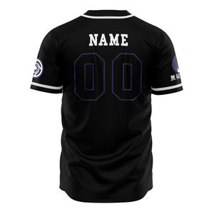 Maillot de baseball personnalisé imprimé avec nom et numéro, deux boutons, personnalisable pour hommes, femmes et jeunes, respirant, en polyester - Product Image 4