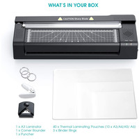 Mesin laminasi 3 dalam satu, mesin Laminating sertifikat A3 panas dingin portabel multifungsi dengan pemotong