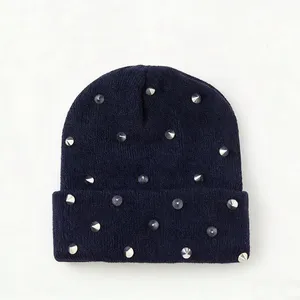 Unisex <b>Beanie</b> Hat Punk Style Solid Color Adult Winter Computer Knitted 100% Acrylic Breathable & <b>Waterproof</b> Jacquard Casual Wear - Product Image 6