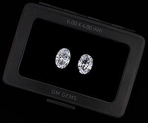 OM GEMS Diamant de laboratoire ovale 6.0x4.0mm, taillé et percé, Diamant de laboratoire en vrac pour la joaillerie, Fournisseur indien de diamants de laboratoire - Product Image 2