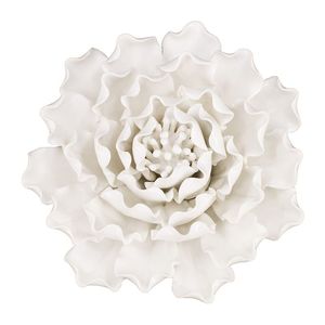 Decorazione Murale in Ceramica Crema Fatta a Mano D5.9x2.8 Come Elegante Adesivo da Parete - Product Image 2