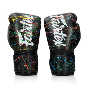 Premium Leather Printed Fairtex Boxing Gloves With Thick Padding Top Quality Custom Logo Kick Boxing Training & Fighting Product - Product Image 4
