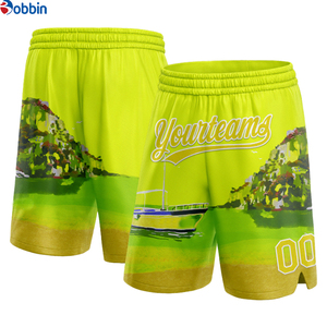 Pantalones Cortos de Playa para Hombre, Estilo Urbano, de Tela de Lona de Poliéster con Impresión de Serigrafía Personalizada, Transpirables, de Secado Rápido, con Malla Holgada - Product Image 5