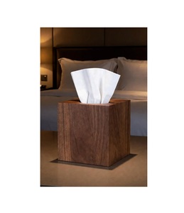Boîte à mouchoirs en bois faite à la main avec un aspect sophistiqué pour une décoration intérieure haut de gamme, l'hôtellerie et la table - Product Image 5