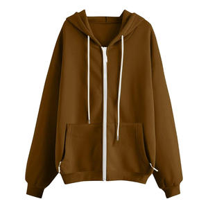 ชุดเดรสฮู้ดดี้ผ้าฟลีซสำหรับผู้หญิงแบบกำหนดเองสำหรับฤดูหนาว ผ้าฝ้าย 100% ระบายอากาศได้ดี กันลม เป็นมิตรกับสิ่งแวดล้อม น้ำหนัก 360 กรัม  ปักลายนูนด้านหน้า - Product Image 1