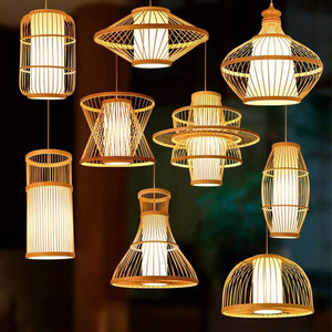 Modern Rustic Bamboo Pendant <b>Lamp</b> Shade For Dining Room And <b>Kitchen</b> - Product Image 2