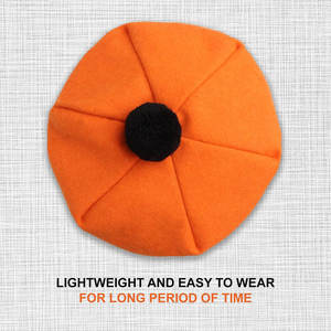 Gorro Escocés Tam o' Shanter Color Calabaza con Pompón, Gorro de Lana con Diseño de Escudo Familiar, Gorro Highland 2026 - Product Image 2