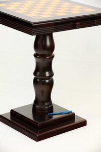 Mesa de Ajedrez de Madera de Lujo |   Mesa de Juego con Base de Pedestal |   Exportación de Muebles para Restaurantes, Hoteles y Cafeterías - Product Image 4