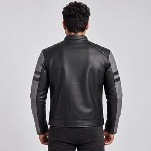 Chaqueta de Moto de Cuero Sintético Resistente con Ajuste Cómodo, Acabado Suave, Diseño Resistente al Viento y Cierre Completo con Cremallera para Motociclismo - Product Image 6