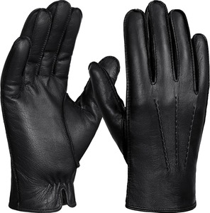 Punchin Sports <b>Warm</b> Cold Protection Slim Fit Leather Winter Touchscreen Anti Slip Grip Smooth Grain General Safety <b>Gloves</b> - Product Image 1