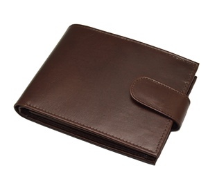 Men's Genuine Leather Long <b>Wallet</b> Fold Closure Minimalist Design Durable Daily Use Brown Color - Product Image 4