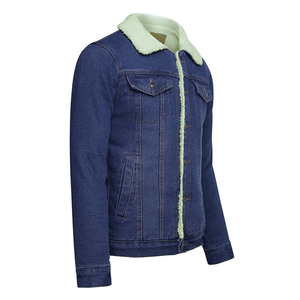 Men's Denim <b>Jacket</b> Windproof <b>Thick</b> <b>Fleece</b> Warm Coat Men Fashion Casual Fur Collar Brand <b>Jacket</b> Men winter <b>jacket</b> - Product Image 3