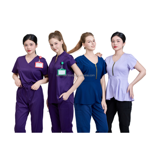 Tenues d'infirmière sur mesure, blouses blanches d'hôpital avec motifs, uniformes de dentiste gris clair pour homme, uniformes FMF OEM/ODM - Product Image 1