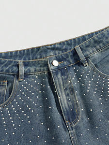 Meilleur fabricant de vêtements : Nouveauté 2026 – Short en jean taille haute tendance, noir délavé - Product Image 4