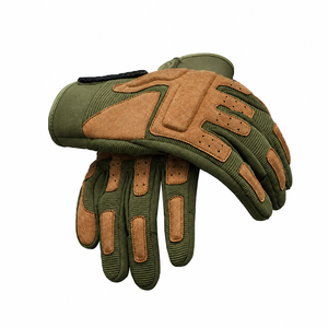 Gants d'extérieur à doigts entiers avec sangle de poignet réglable, antidérapants, respirants, en cuir, unisexes, toutes saisons - Product Image 1