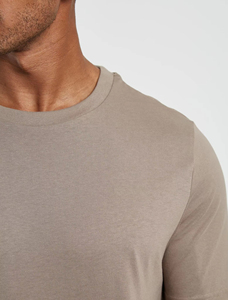T-shirt en jersey de coton à manches courtes et col rond pour homme, coupe classique, couleur unie, style décontracté - Product Image 6