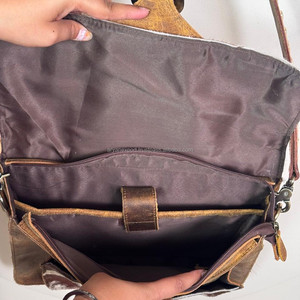 Women Fashion 2025 Large Capacity Custom Hand Tooled <b>Leather</b> Multi-function Crossbody <b>Laptop</b> <b>Bag</b> Genuine Cowhide Shoulder Purse - Product Image 6