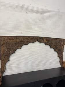Panel de arco de madera tallado a mano antiguo |   Marco Arquitectónico Decorativo de Pared Estilo Mughal con Diseño de Puerta India Vintage para Decoración del Hogar - Product Image 2
