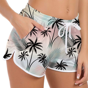 Shorts d'été décontractés légers pour femmes, coupe régulière, taille élastique respirante, imprimés sur mesure, marque privée - Product Image 5