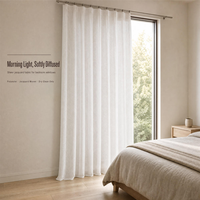 Tissu de rideau jacquard transparent 100% polyester extra large 280cm 320cm 340cm, tissu filtrant la lumière pour rideaux de fenêtre