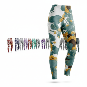 Leggings de Yoga con Estampado Floral Personalizados, Estilo Moderno 2026, Suaves y Elásticos, para Fitness, Entrenamiento, Levantamiento de Pesas, para Todas las Temporadas - Product Image 1