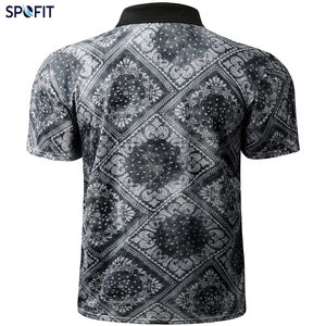 เสื้อกอล์ฟแขนสั้นผู้ชาย SPOFIT ระบายอากาศได้ดี แห้งเร็ว ผ้าถัก พิมพ์ลายดิจิตอลทั่วตัว แบบซับลิเมชั่น - Product Image 5