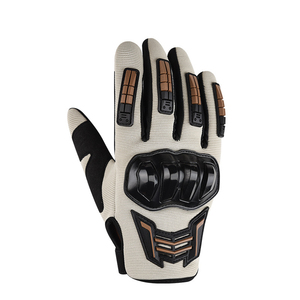 Gants de moto unisexes en nylon, protection intégrale des doigts, équipement de conduite avec armure rigide pour les jointures, sangle de poignet réglable - Product Image 2
