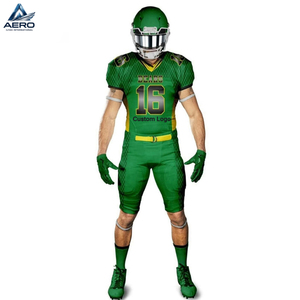Uniforme de Fútbol Americano Hecho a Mano para Adultos, Color Negro y Verde en Contraste, Buena Calidad, Servicio OEM, Mejor Proveedor, Venta al Por Mayor - Product Image 2