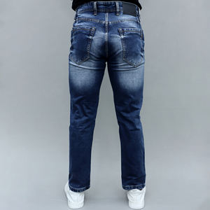 Jean pour homme Gex bleu clair, coupe droite, taille mi-haute, extensible, qualité supérieure, best-seller - Product Image 4