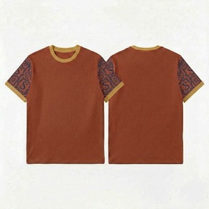 เสื้อยืดผู้ชายแขนสั้นผ้าเจอร์ซีย์เนื้อนุ่มสีพื้นเรียบง่ายสไตล์ลำลองสำหรับผู้ชายแนวแฟชั่นยุโรป - Product Image 1