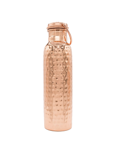 Bouteille d'eau en cuivre pur, écologique et bienfaite pour la santé, avec couleur personnalisée, vente en gros de bouteilles métalliques par blossom craft india - Product Image 1