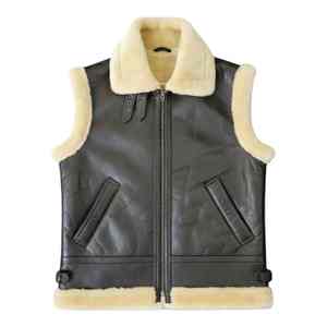 Chaleco de cuero genuino resistente para hombre, estilo motero, acolchado, con un aspecto clásico distintivo y una construcción robusta. - Product Image 6