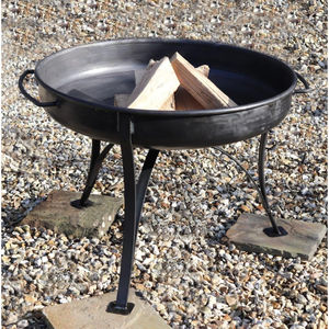 Brasero de Hierro Negro de la Mejor Calidad con Soporte, Calentador de Leña para Jardín, Brasero Redondo Moderno para Exteriores, para Acampar y Calentar - Product Image 4