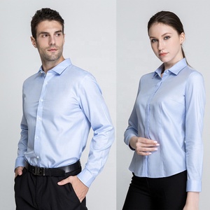 เสื้อเชิ้ตแขนยาวติดกระดุมสำหรับผู้ชายและผู้หญิง ยี่ห้อ DP ผ้าฝ้าย 50% โพลีเอสเตอร์ 48% สแปนเด็กซ์ 2% ทนทาน รีดง่าย ไม่ยับ ดูแลรักษาง่าย - Product Image 2