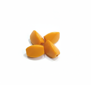 Perles en résine brillante pour la fabrication de bijoux – Tubes courbés en vrac / Perles jaunes brillantes à haute brillance – Fournitures en gros pour colliers DIY - Product Image 1