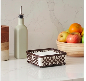 Porte-serviettes moderne en plastique avec motif en treillis pour l'organisation de la table, articles de cuisine, usage domestique, cadeaux et hôtels - Product Image 3