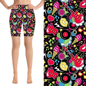 Shorts de yoga taille haute personnalisés pour femmes, color block, séchage rapide, respirants, pour l'entraînement, la gym, la course et le fitness - Product Image 4