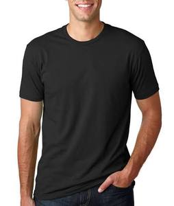 T-shirt en coton unisexe respirant, coupe classique, noir uni 140g, vêtements recyclés en gros - Product Image 1
