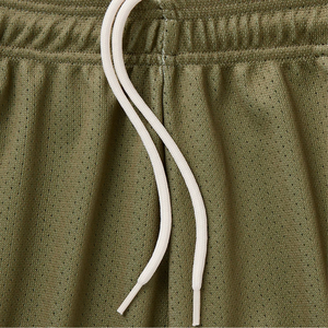 <b>Men's</b> Olive <b>Green</b> Polyester <b>Shorts</b> Elastic Waist Quick Dry Breathable Casual Sport Wear Front Letter Pattern Knitted Fabric Mid - Product Image 5