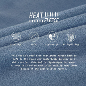 Custom <b>Men's</b> Casual Winter <b>Fleece</b> Vest Lightweight Breathable Thermal <b>Gilet</b> Outdoor Wear Cotton Blend Zipper Closure Pockets - Product Image 2