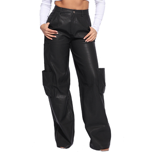 <b>ladies</b> sleek <b>leather</b> pants wholesale women fashionable PU <b>leather</b> <b>trousers</b> supplier premium <b>ladies</b> <b>faux</b> <b>leather</b> pants factory - Product Image 4