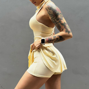 Conjunto de Shorts de Lona Ligera de Dos Piezas para Mujer, para Entrenamientos en Interiores y Exteriores, Diseño Transpirable de Secado Rápido 2026 - Product Image 5