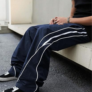 RNSHANGER Vintage Straight Casual Midweight <b>Waterproof</b> Men's Winter High Elastic Mid Drawstring Closure Sport Long <b>Trousers</b> - Product Image 6